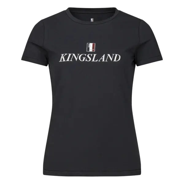 Svart classic t-skjorte dame med Kingsland-logo