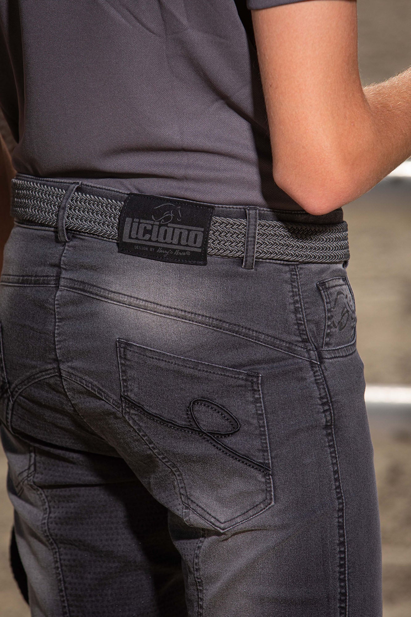 Rijbroek heren Liciano Denim Full Grip