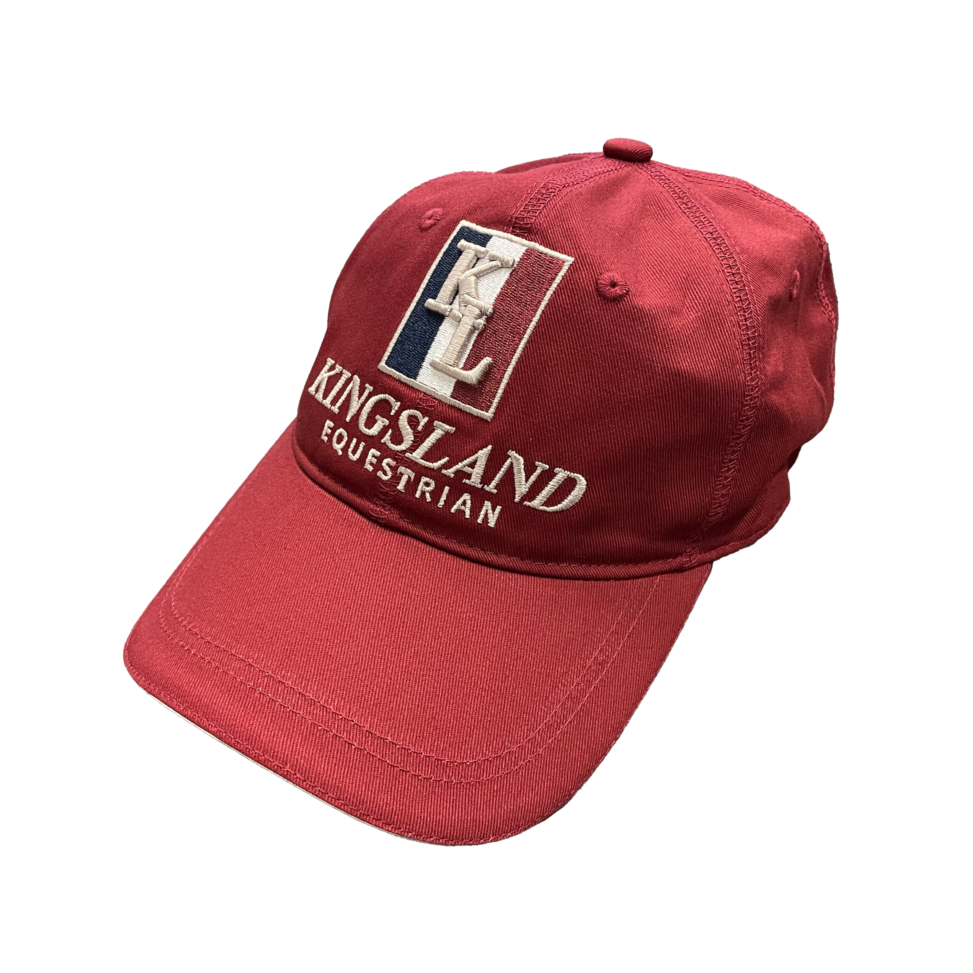 Rød unisex caps med Kingsland-logo foran