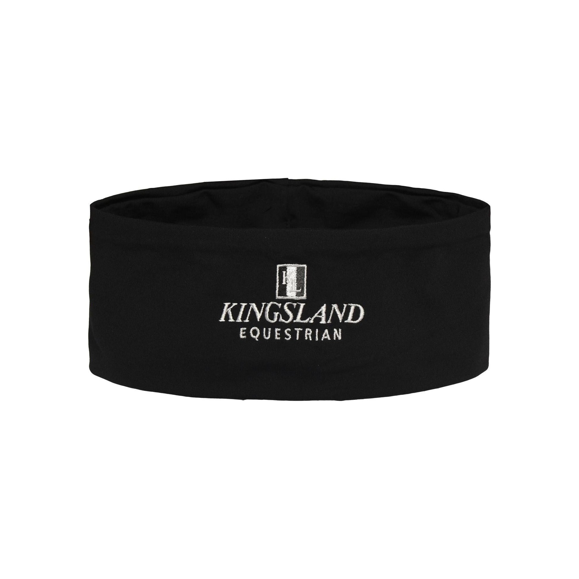 Unisex fleecepannebånd i svart med Kingsland-logo