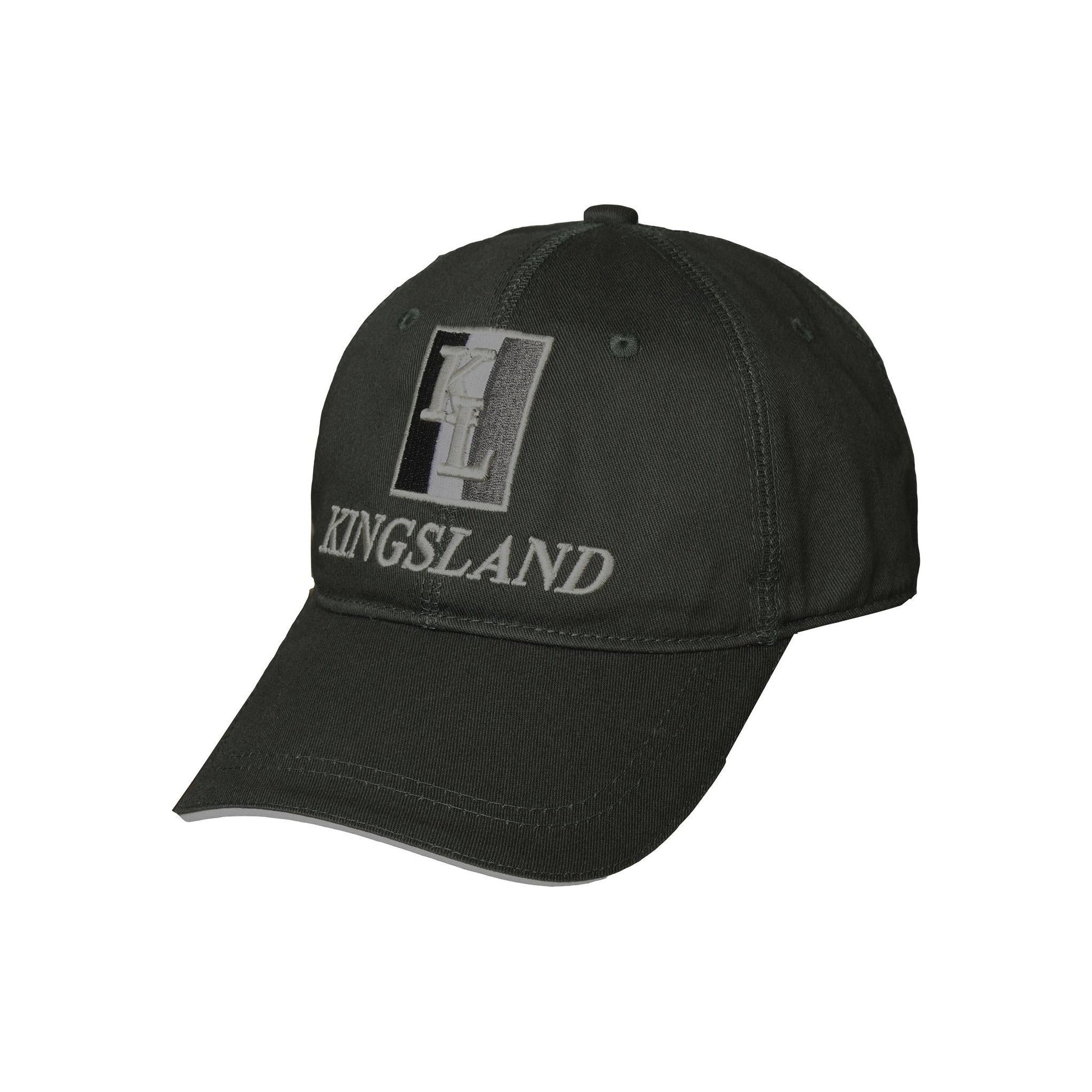 Mørkegrønn unisex caps med Kingsland-logo